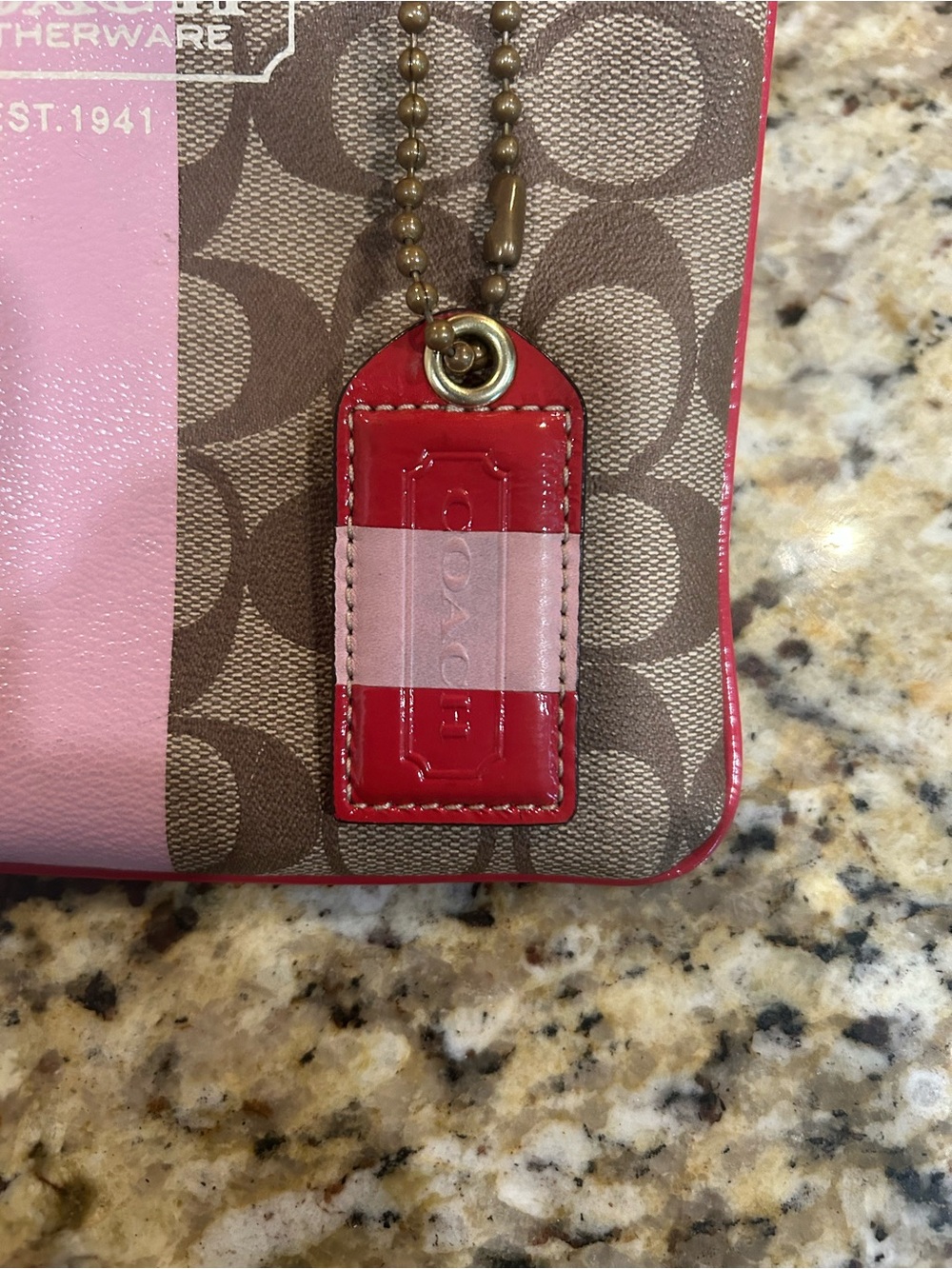 Coach Y2K Heritage Pink Stripe Slim Crossbody Messenger bag - Picture 3 of 10